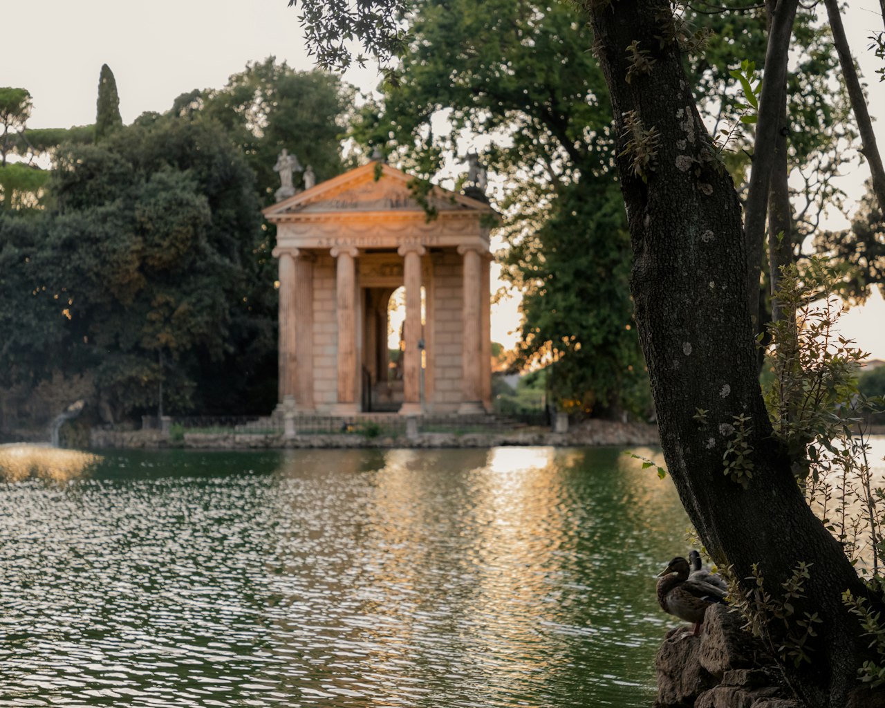 Villa Borghese Gardens, Tridente Borghese, Roma