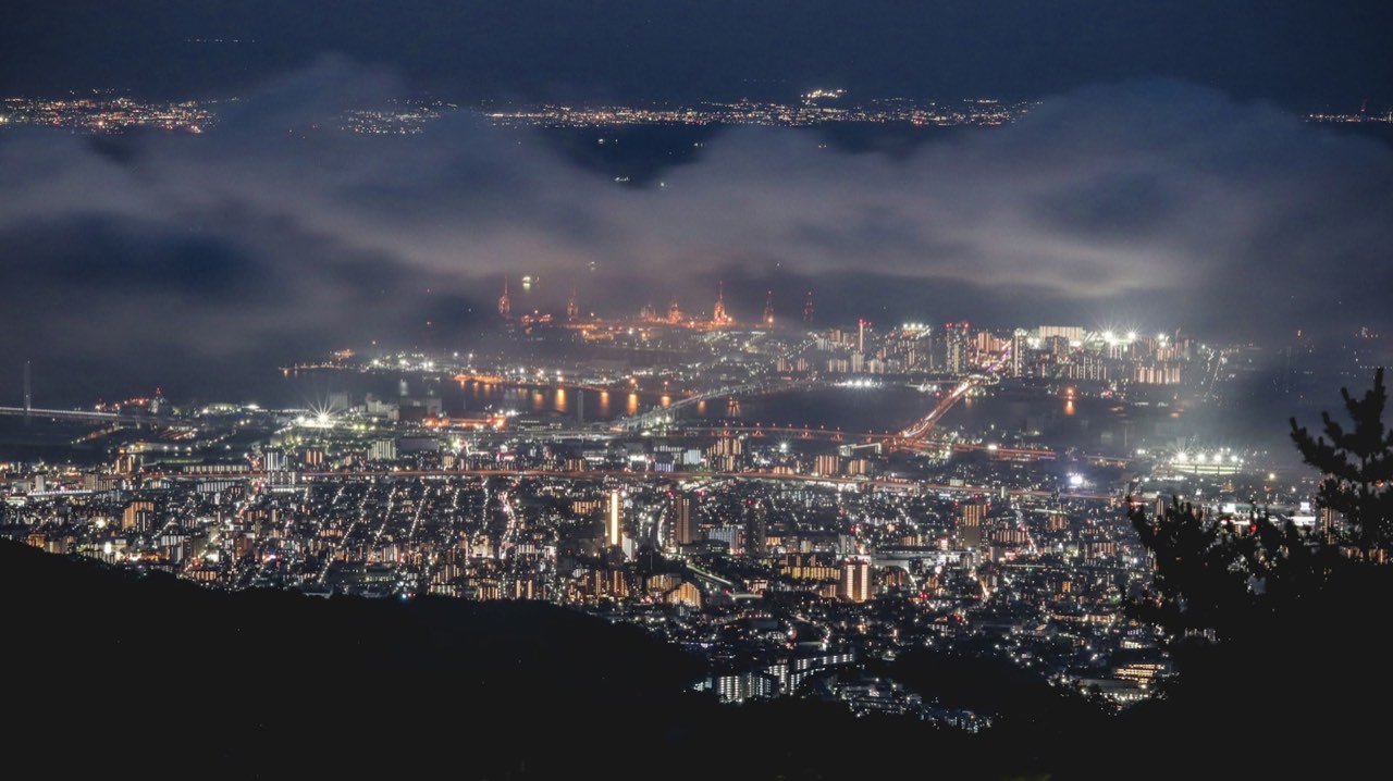 Mt Rokko Night View (Kikuseidai), Rokko Nunobiki, Kobe